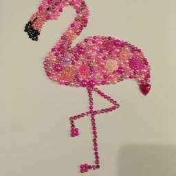 Flamingo, Wall Art, Embellished, Sparkly, Bespoke, Handmade, Mother's Day, Gift For Her, Mum, Mummy - thumbnail 3