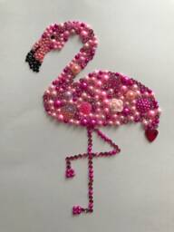 Flamingo, Wall Art, Embellished, Sparkly, Bespoke, Handmade, Mother's Day, Gift For Her, Mum, Mummy - thumbnail 1