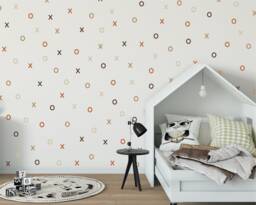 x + O Vinyl Wall Decals - Geometric Hugs Kisses Stickers Noughts & Crosses Multi-Color Options Fun Kids Nursery & Playroom D??cor