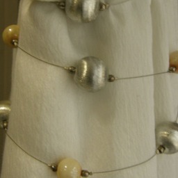 Luxury Curtain Tieback Triple Strand - Silver Ecru Beaded Holdback Metallic Ball Drapery Tie Back Elegant Window Decor 1 Meter - thumbnail 4