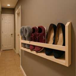 Shoe Rack/Hall Organiser Wall Mounted Hanging Shoes, Trainers, Slippers Storage - Free Delivery - thumbnail 3