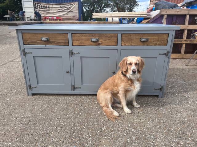 Bespoke Kitchen Island With Zinc Top - image 1