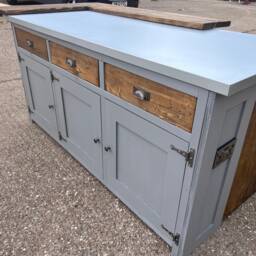 Bespoke Kitchen Island With Zinc Top - thumbnail 4