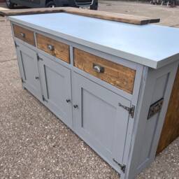 Bespoke Kitchen Island With Zinc Top - thumbnail 3