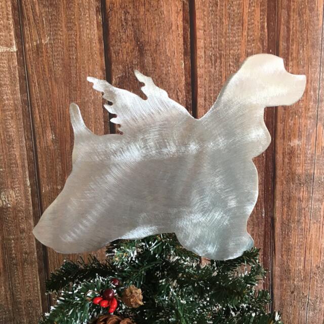 Cocker Spaniel Angel, Dog Christmas Tree Topper, Wall Hanging, Yard Stake, Lover Gifts, Pet Memorial, Aluminum, Guardian Angel - image 1
