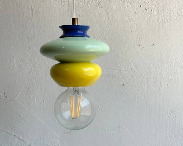 Pendant Ceramic Lamp, Hanging Lampshade, Handmade Design, Contemporary Artwork Creation, Unique Light Fixture Gift - image 1
