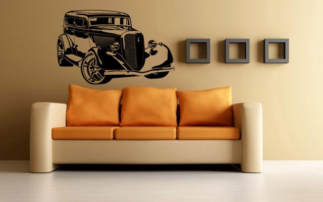 American Muscle Old Antique Racing Sport Cars Wall Window Sticker Decal Vinyl Silhouette Decor L1891 - image 1