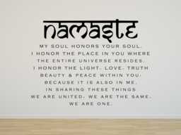 Namaste Wall Decal Yoga Studio Decor - thumbnail 1