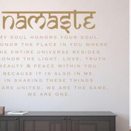 Namaste Wall Decal Yoga Studio Decor - thumbnail 3