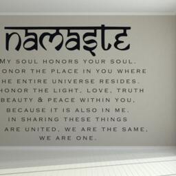 Namaste Wall Decal Yoga Studio Decor - thumbnail 2