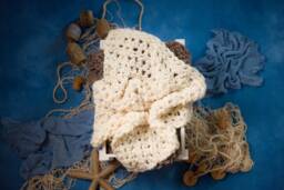 Chunky Cream Newborn Baby Blanket Photo Prop