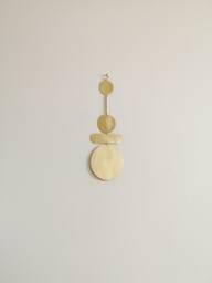 Brass Gold Wall Hanging. Minimalist Metal Sculpture. Simple Modern Decor. Home Jewelry - thumbnail 1