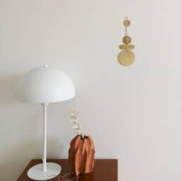 Brass Gold Wall Hanging. Minimalist Metal Sculpture. Simple Modern Decor. Home Jewelry - thumbnail 2