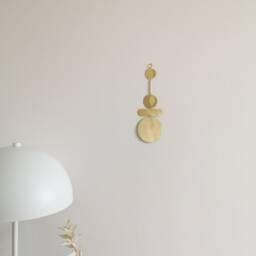 Brass Gold Wall Hanging. Minimalist Metal Sculpture. Simple Modern Decor. Home Jewelry - thumbnail 3