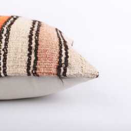 14x14 Turkish Kilim Pillow Cover Vintage Wool Lumbar - thumbnail 4