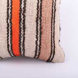 14x14 Turkish Kilim Pillow Cover Vintage Wool Lumbar - thumbnail 2