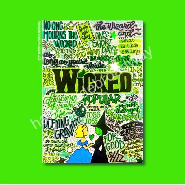 Wicked - Musical Theatre Poster, Broadway Wall Art, Lover Gift, Music Home Decor - image 1