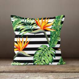 Green Palm Leaves Pillow Case-Pam Leaf Cushion Cover-Decorative Pillow Cover-Home Decor Cushion Case-Gift For Her Cushion-Handmade Material - thumbnail 3