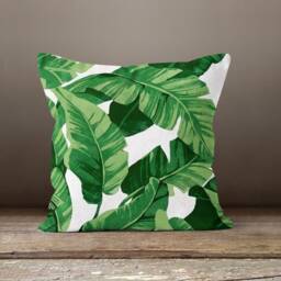 Green Palm Leaves Pillow Case-Pam Leaf Cushion Cover-Decorative Pillow Cover-Home Decor Cushion Case-Gift For Her Cushion-Handmade Material - thumbnail 4