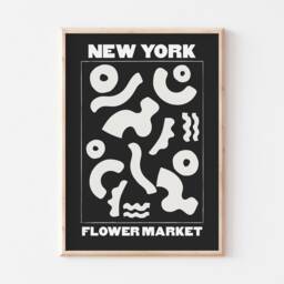 Flower Market Print Poster, Print, Aesthetic Floral New York Wall Art Home Decor, Abstract Prints - thumbnail 2