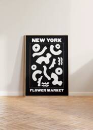 Flower Market Print Poster, Print, Aesthetic Floral New York Wall Art Home Decor, Abstract Prints - thumbnail 1