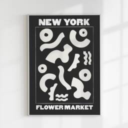 Flower Market Print Poster, Print, Aesthetic Floral New York Wall Art Home Decor, Abstract Prints - thumbnail 3