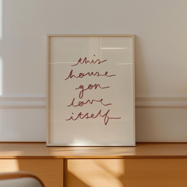 This House Gon' Love Itself Lyrics Wall Print - Olivia Dean The Art Of Loving Music Baby Steps Simple Minimalistic Poster - image 1