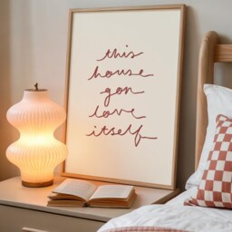 This House Gon' Love Itself Lyrics Wall Print - Olivia Dean The Art Of Loving Music Baby Steps Simple Minimalistic Poster - thumbnail 3