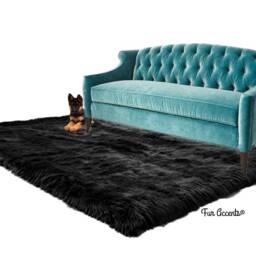 Shaggy Faux Sheepskin Rug - Thick Plush Pelt, Usa Made - thumbnail 1