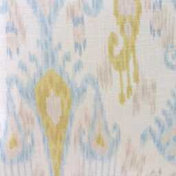 Ikat Pillow Cover, Robert Allen in Glacier Linen Rayon Blend Fabric - thumbnail 3