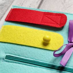 Felt Sensory Board Montessori Quiet Book Page For Toddlers - thumbnail 2