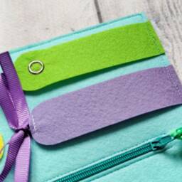 Felt Sensory Board Montessori Quiet Book Page For Toddlers - thumbnail 3