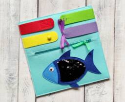 Felt Sensory Board Montessori Quiet Book Page For Toddlers - thumbnail 1