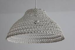 Crocheted Lampshade, Boho Lamp, Pendant Ceiling Mandala Lamp - #001 - thumbnail 1