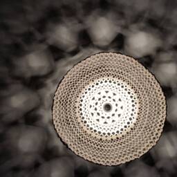Crocheted Lampshade, Boho Lamp, Pendant Ceiling Mandala Lamp - #001 - thumbnail 4