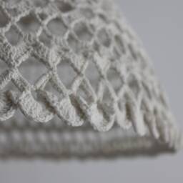Crocheted Lampshade, Boho Lamp, Pendant Ceiling Mandala Lamp - #001 - thumbnail 3