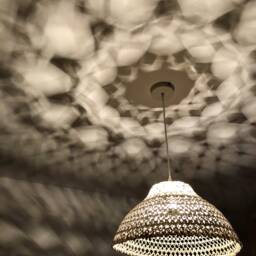 Crocheted Lampshade, Boho Lamp, Pendant Ceiling Mandala Lamp - #001 - thumbnail 2