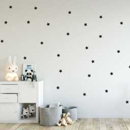 Star Wall Decals - Scandinavian Nursery Decor, Geometric Vinyl Stickers - thumbnail 3