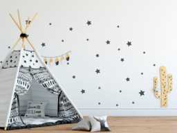 Star Wall Decals - Scandinavian Nursery Decor, Geometric Vinyl Stickers - thumbnail 1