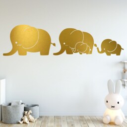Elephant Family Nursery Wall Decal, Baby Shower Gift - thumbnail 3