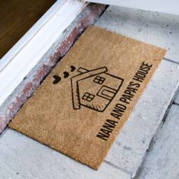 Nana & Papa's House - Grandparent Gift Nanny Gifts For Grandad & Personalized Doormat Custom Coir Door Mat Christmas - thumbnail 2