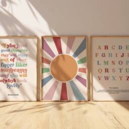 Set Of 3 Prints, If You Have Good Thoughts, Roald Dahl, Nursery Print, Sunshine, Alphabet, Wall Art, Unframed, A1/A2/A3/A4/A5, Quote Print - thumbnail 3