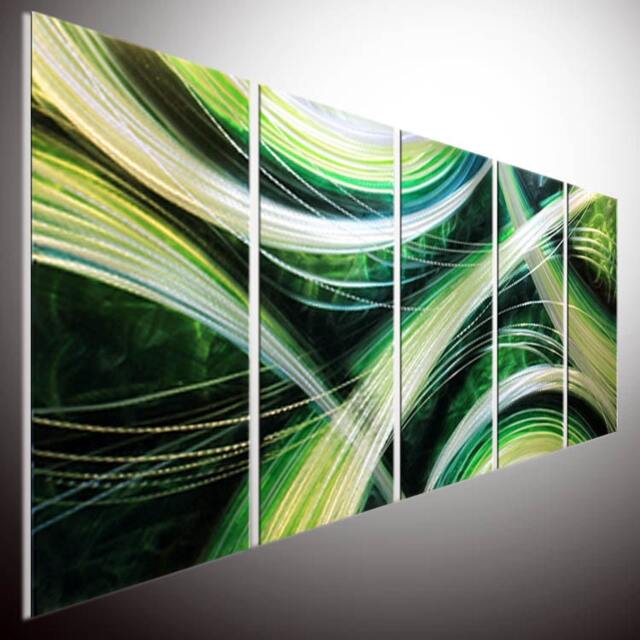 Original Abstract Metal Wall Art Painting, Modern Aluminum Sculpture - image 1
