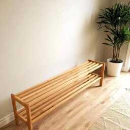 Handmade Scottish Oak Boot Rack - 2 Tier Custom Shoe Storage For Hallway & Mudroom - Dalmeny Designs - thumbnail 2