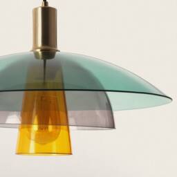 Moni - Glass Pendant Shade Multicolor Crystal Lamp Hanging Light Luxury Lighting Contemporary Ceiling Fixture - thumbnail 3