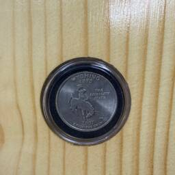 Wyoming Handmade State Quarter Clock With Inlaid Quarters. Fully Customizable - thumbnail 4