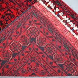 16 Ft Red Runner Rug, Afghan Hand Knotted Veg Dyes Wool Bukhara Long Hallway Runner, Entryway Runner, Kitchen, Stairs Runner Rug - thumbnail 4