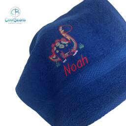Dinosaur Towel - Personalised Face Cloth/Hand Bath = Embroidered - thumbnail 3