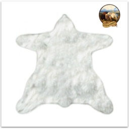 Faux Fur Bearskin Rug - Shaggy Sheepskin Pelt, Designer Throw Carpet - thumbnail 4