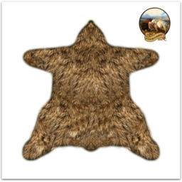 Faux Fur Bearskin Rug - Shaggy Sheepskin Pelt, Designer Throw Carpet - thumbnail 2